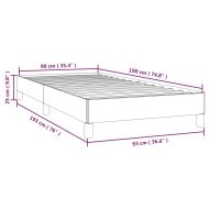 Рамка за легло кремава 90x190 см изкуствена кожа