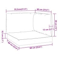 Палетни възглавници, 3 бр, антрацит, Оксфорд плат