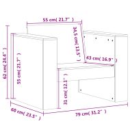 Градински диван, 79x60x62 см, импрегнирано борово дърво