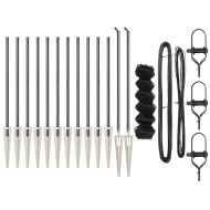 Стълб за ограда. Сив 25 x 0,4 м (мрежа 60 x 60 мм)