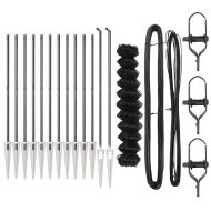 Стълб за ограда. Сив 25 x 1,2 м (мрежа 60 x 60 мм)