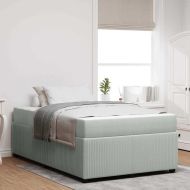 Рамка за легло с матрак Светлосиво 120 x 190 cm текстил