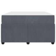 Рамка за легло с матрак Тъмен сив 120 x 190 cm текстил