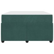 Рамка за легло с матрак Тъмен зелен 120 x 200 cm текстил