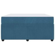 Рамка за легло с матрак Синьо 140 x 200 cm текстил