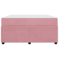 Рамка за легло с матрак Розово 160 x 200 cm текстил