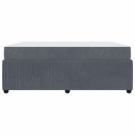 Рамка за легло с матрак Тъмен сив 180 x 200 cm текстил