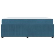 Рамка за легло с матрак Синьо 180 x 200 cm текстил