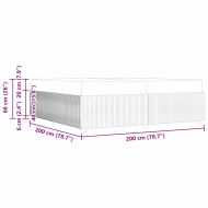 Рамка за легло с матрак Таупе 200 x 200 cm текстил