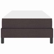 Легло с пружинирана основа Тъмен кафяв 80 x 200 cm текстил