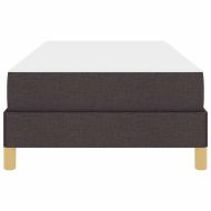 Легло с пружинирана основа Тъмен кафяв 80 x 200 cm текстил