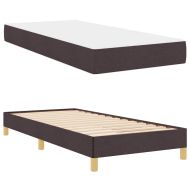 Легло с пружинирана основа Тъмен кафяв 90 x 200 cm текстил