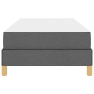 Легло с пружинирана основа Тъмен сив 100 x 200 cm текстил