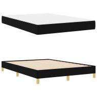 Легло с пружинирана основа с матрак Черно 140 x 200 cm текстил
