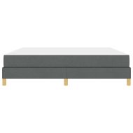 Легло с пружинирана основа Тъмен сив 180 x 200 cm текстил