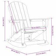 Люлеещ се стол Adirondack Морски син 92 x 73,5 x 92 см HDPE