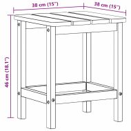 Странична маса Черно 38 x 38 x 46 см Полиетилен