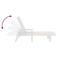 Шезлонг Бяло 195,5 x 53 x 98,5 см HDPE