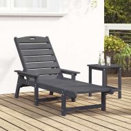 Шезлонг Светлосиво 195,5 x 53 x 98,5 см HDPE