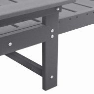 Шезлонг Светлосиво 195,5 x 53 x 98,5 см HDPE