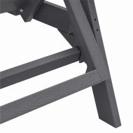 Шезлонг Светлосиво 195,5 x 53 x 98,5 см HDPE