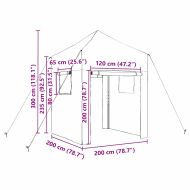 Оранжерия с поп-ъп рамка Зелен 200 x 200 x 300 см Желязо