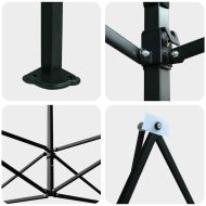 Оранжерия с поп-ъп рамка Зелен 280 x 410 x 315 см Желязо