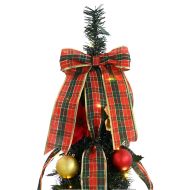 С изкуствено коледно дърво с поставка Зелен 215 cm ПВЦ