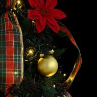 С изкуствено коледно дърво с поставка Зелен 215 cm ПВЦ