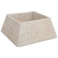 Коло за коледно дърво Бяло 60 x 60 x 28 см Воден хиацинт