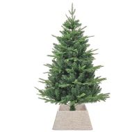 Коло за коледно дърво Квадратна Бяло 60 x 60 x 28 см