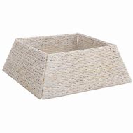 Коло за коледно дърво Бяло 70 x 70 x 28 см Воден хиацинт