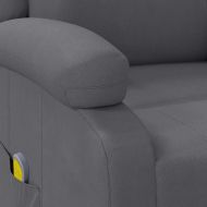 Масажен стол, сив, изкуствена кожа