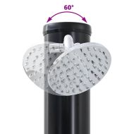 Душ на слънчева енергия за открито Черно 217 см PVC и алуминий