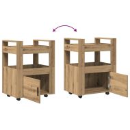 Кухненска количка дъб артизан 60 x 45 x 80 см Инженерно дърво