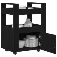 Кухненска количка Черен дъб 60 x 45 x 80 см Инженерна дървесина