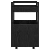 Кухненска количка Черен дъб 60 x 45 x 80 см Инженерна дървесина