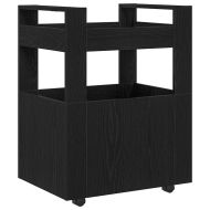 Кухненска количка Черен дъб 60 x 45 x 80 см Инженерна дървесина