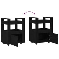 Кухненска количка Черен дъб 60 x 45 x 80 см Инженерна дървесина