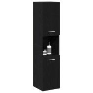 Шкаф за баня с рафт Черния дъб 30 x 30 x 130 см Инженерно дърво