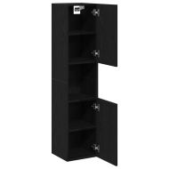 Шкаф за баня с рафт Черния дъб 30 x 30 x 130 см Инженерно дърво