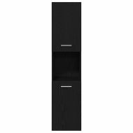 Шкаф за баня с рафт Черния дъб 30 x 30 x 130 см Инженерно дърво