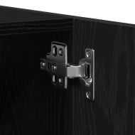 Шкаф за баня с рафт Черния дъб 30 x 30 x 130 см Инженерно дърво