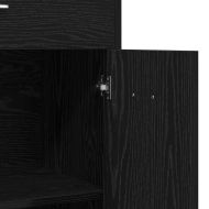 Шкаф за баня с врата Черния дъб 60 x 33 x 80 см Инженерно дърво