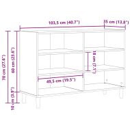 Служебен шкаф Черния дъб 103,5 x 35 x 70 см Инженерно дърво
