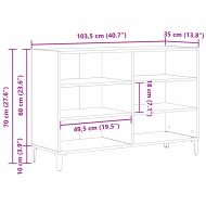 Служебен шкаф Черния дъб 103,5 x 35 x 70 см Инженерно дърво