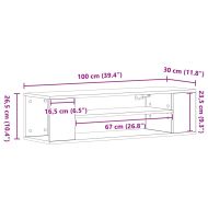 ТВ шкаф artisian oak 100 x 30 x 26,5 см Инженерно дърво