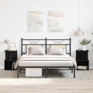 Нощен шкаф 2 pcs Черния дъб 35 x 35 x 55 см Инженерно дърво