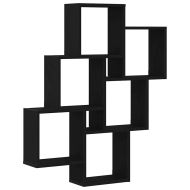 Стенен рафт с рафт Черния дъб 78 x 15 x 93 см Инженерно дърво