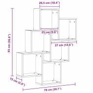 Стенен рафт с рафт Черния дъб 78 x 15 x 93 см Инженерно дърво
